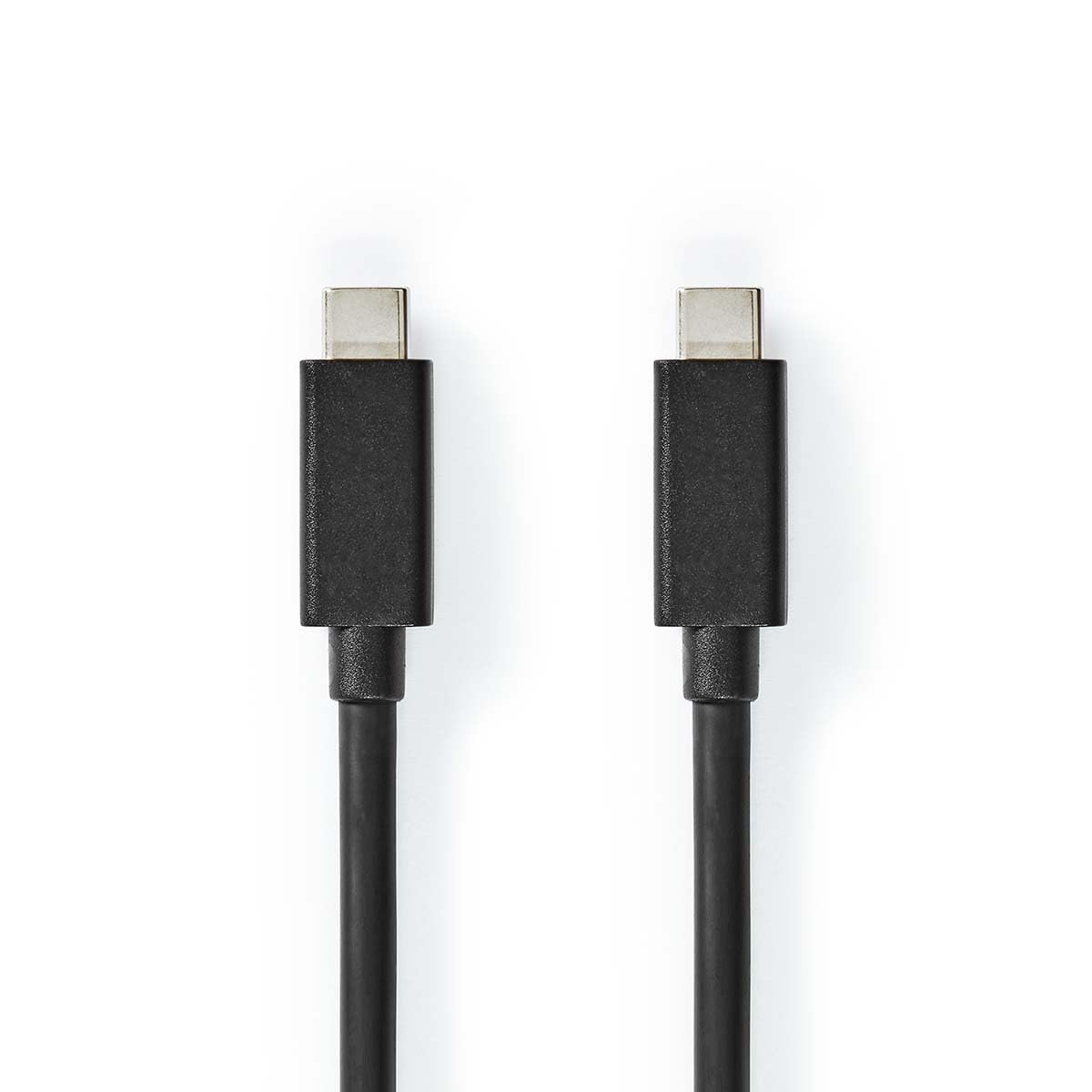 NEDIS USB-C to USB-C Cable - 1m USB 3.2 Gen 2, 100W PD Fast Charging, 4K@60Hz Video, 20Gbps Data Transfer - USB Type-C Male to Male, PVC Jacket, Black