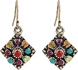 Genérico Pendientes Bohemios con Pedrería, Resistentes Al óxido Y A La Corrosión, De 4,3 Cm, Perfectos para Regalos De Fiesta O para Lucir con Elecia A Diario