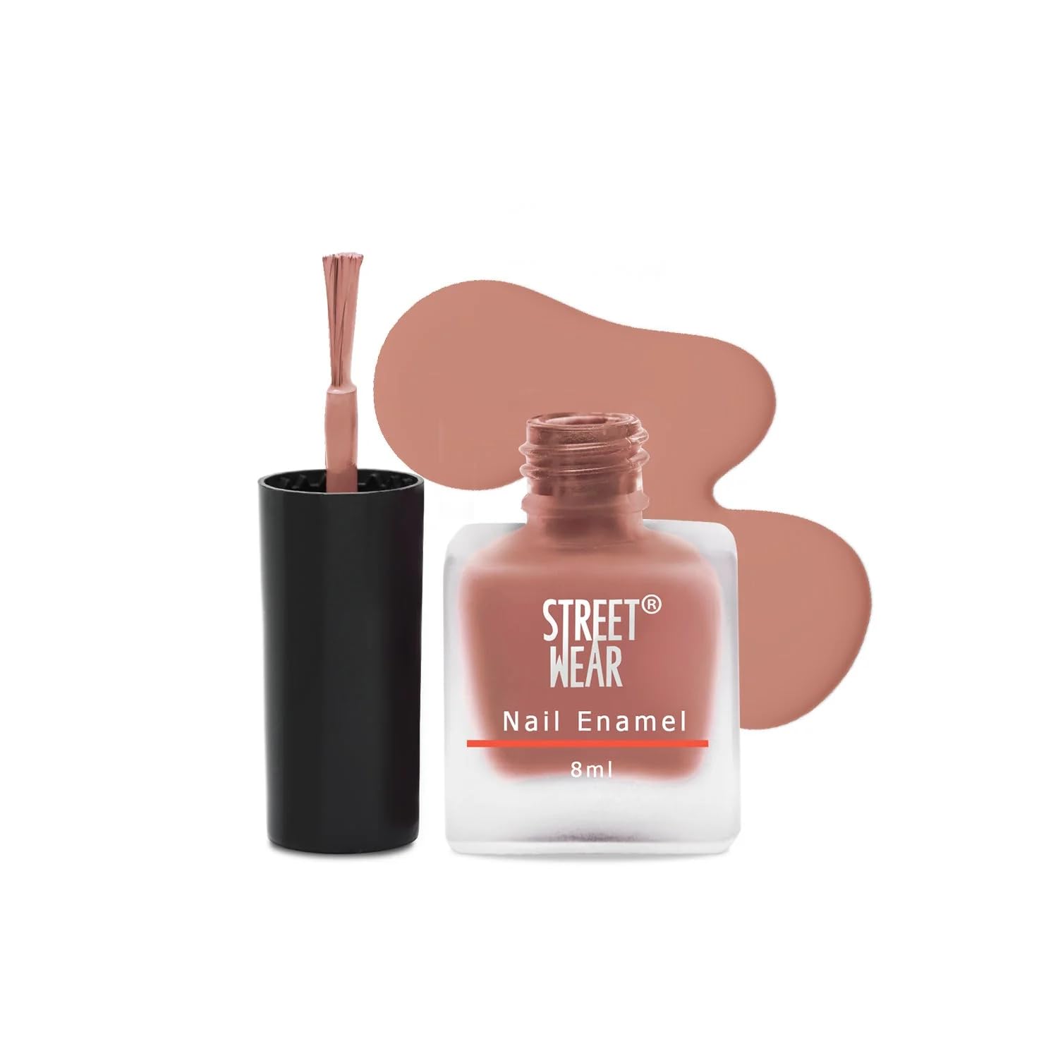 Street Wear Matte Nail Enamel, Natural Brown, 8ml