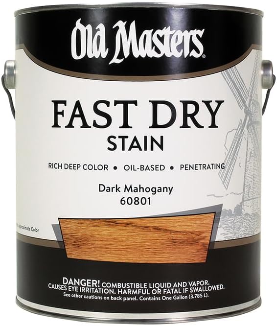 2-Pack of 1 gal Old Masters 60801 Dark Mahogany Fast Dry Stain Interior Oil-Based Wood Stain