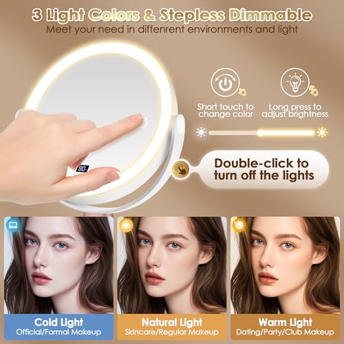 Espejo de Maquillaje MIYADIVA con Luces y Aumento 30X miniatura 4