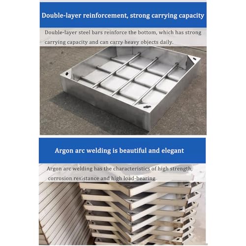 Grille d'égout extérieure robuste en acier inoxydable de qualité - 7