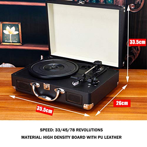 Record Player Vintage 3-Speed Bluetooth Retro Vinyl Turntable with Stereo Speaker Belt Driven Suitcase Vinyl Record… - Les Beatles, Paul McCartney, John Lennon, RIngo Starr, George Harrison Record Player Vintage 3-Speed Bluetooth Retro Vinyl Turntable with Stereo Speaker Belt Driven Suitcase Vinyl Record… – Image 7