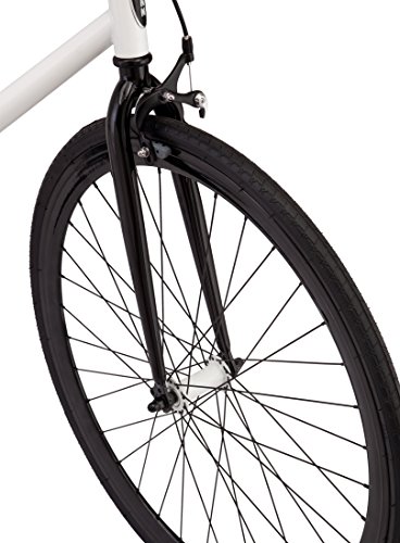 Schwinn Stites Single-Speed Fixie Bike, for Urban and City Riding, Silver