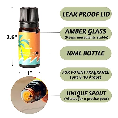 Folkulture Essential Oil Set For Diffuser, Set Of 6 Organic Essential Oils For Diffusers For Home, Aromatherapy Diffuser Oil Scents - Lavender, Lily, Lemon, Patchouli, Sandalwood, Bergamot - Am To Pm #TOP4
