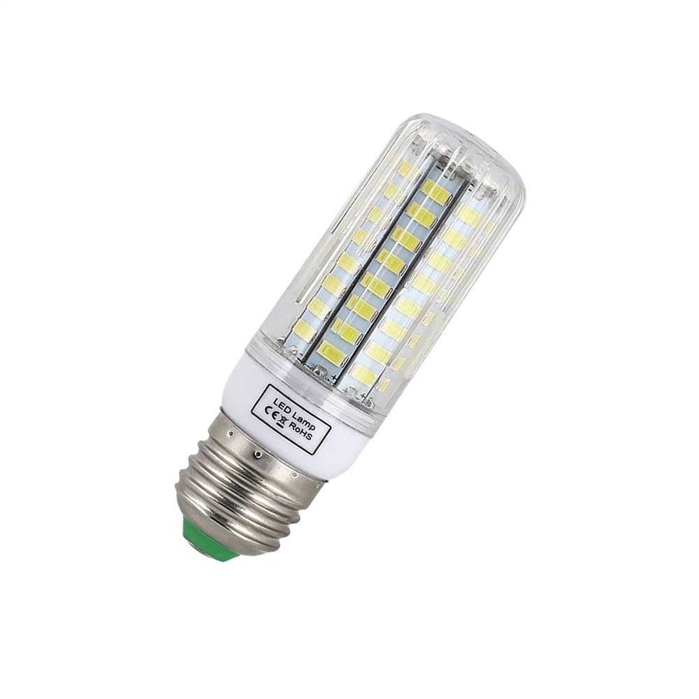 fengyan Casa Bombillas, Paquete de 10, Bombilla LED de maíz E27 SMD5730 AC220V, lámpara de decoración del hogar lámpara de Foco Familiar Lámpara(Cold White,108LEDs)