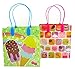 TINYMILLS Ice Cream Party Favor Bags with Handles Ice Cream Party Goody Bags Candy Bags Pack of 12