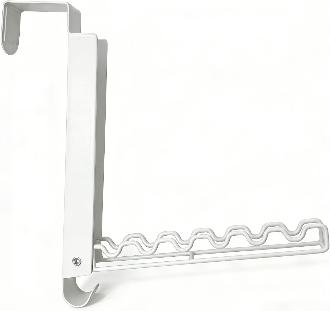 1 Pack Foldable Over The Door Drying Rack, Portable Over The Door Clothes Hanger for Laundry Dorm Bathroom Closet, White