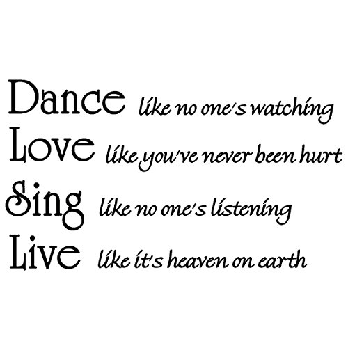 Dance Like No One's Watching Vinyl Wall Art Lettering Quotes Wall Decal