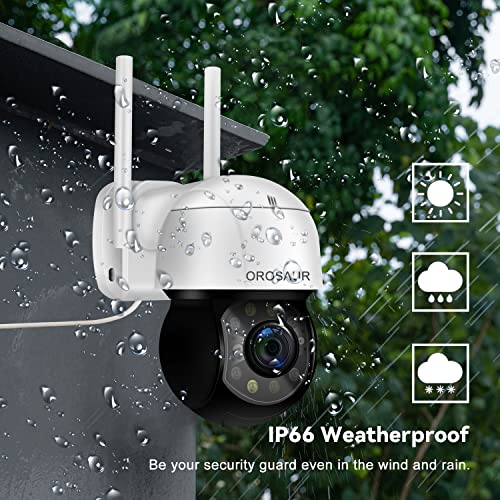 Orosaur Wireless Wifi Security Camera Outdoor Night Vision, Plug-In 3Mp 1080P Home Camera, Pan Tilt, 360 View, Motion Detection, Cloud Storage, Ip66 Weatherproof, 2-Way Audio, Ptz #TOP4
