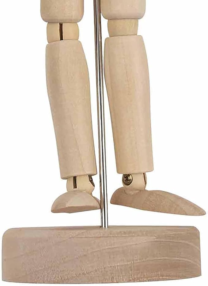 Maniquí de artista de madera Brea Reese articulado para dibujo miniatura 8