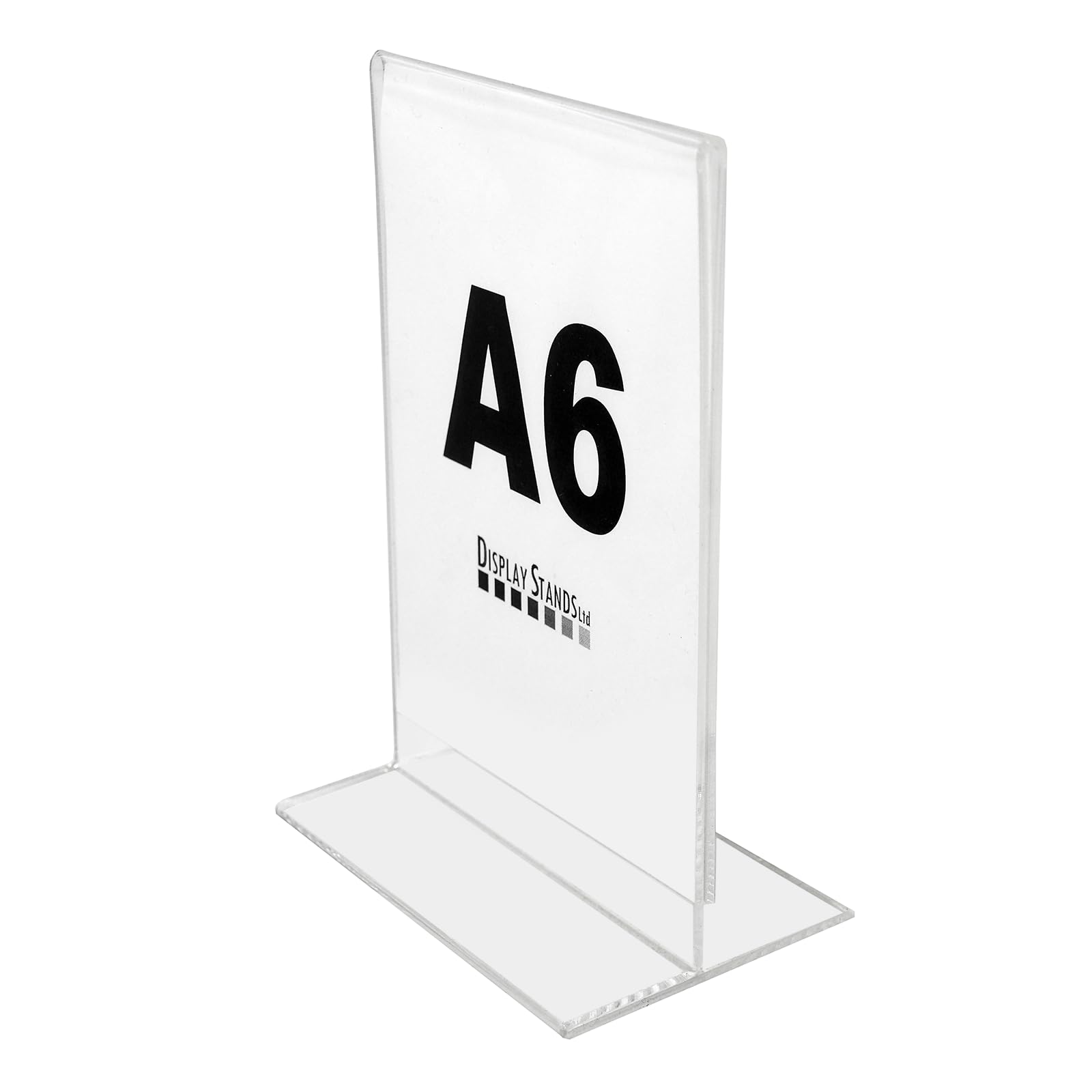 DSL Acrylic Poster Menu Holder - Portrait, Double Sided, Table Display Stand, Sign Holder, Perspex Freestanding Menu Holder (SU-PDS) (1, A6) โ image 1