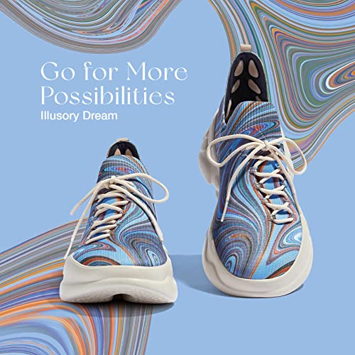 UIN Women's Chunky Fashion Sneakers Walking Casual Comfortable Art Painted Travel Designer Dad Shoes Ronda2