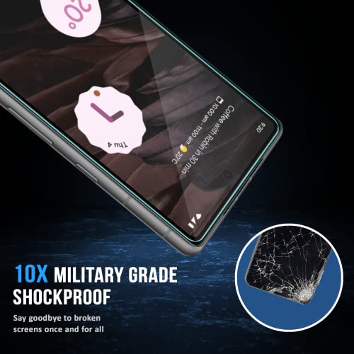 Image of FIRST MART Edge to Edge Tempered Glass for Google Pixel 7A 5G (6.1 Inch) with Easy Self Installation Kit | Black Case Friendly Screen Protection