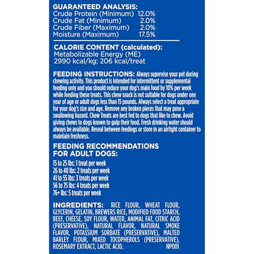 Image of Milk-Bone Flavor Rolls Dog Chews, Beefy Cheesy, Yes Please-y!, 5 Count | 11-oz. bag, Rawhide-free dog chews, Made with real beef