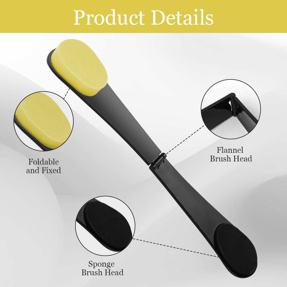 LOPHE Tanning Back Applicator, Applicateur Dos Autobronzant, Applicateur de lotion à manche, Applicateur arrière pour Le Dos des Femmes et hommes, les Zones Difficiles,Jaune