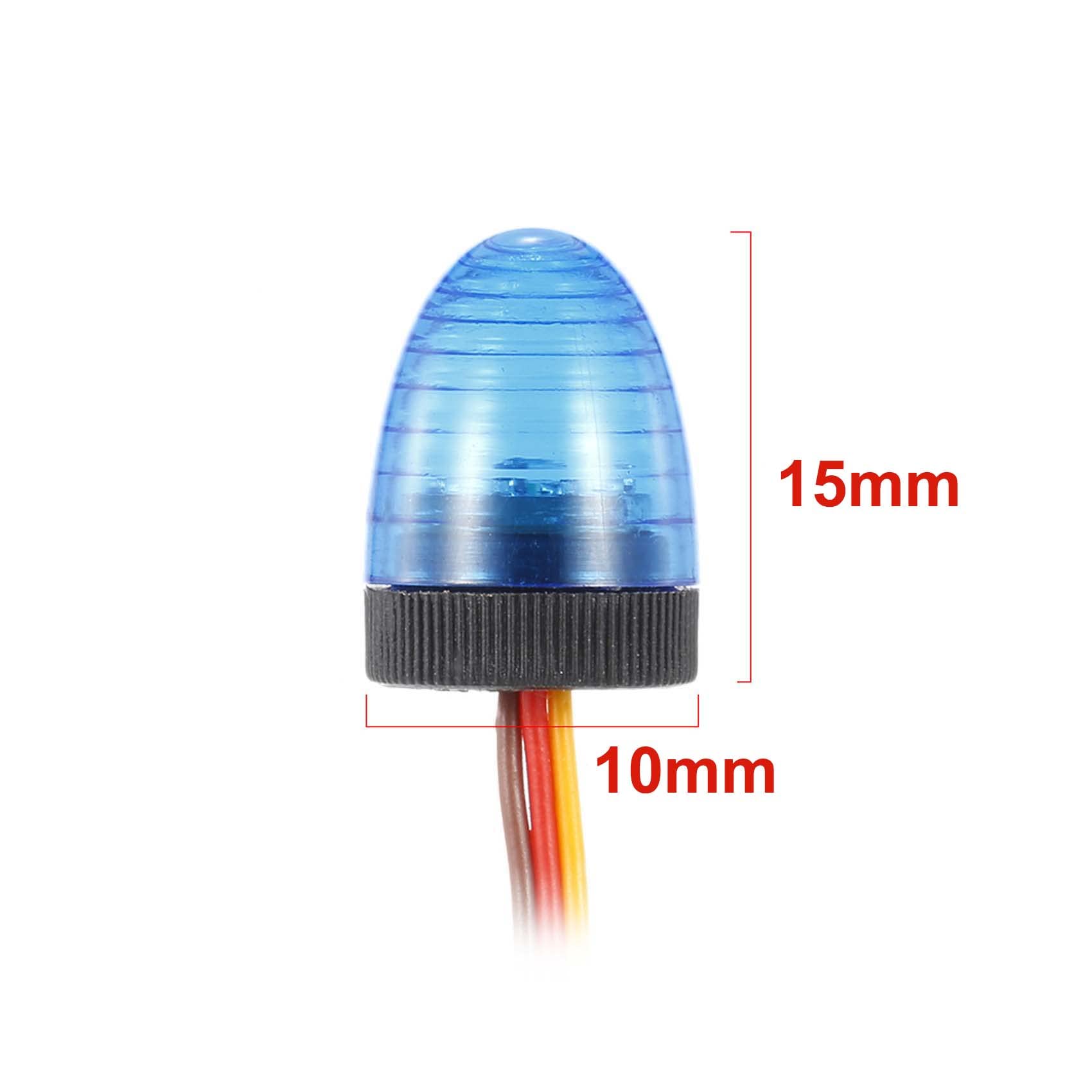 KEEDA 2 Pack Multifunction LED Police Light Rotating Flashing Lamp for 1/8 1/10 1/12 RC Model Car HSP Tamiya CC01 Axial SCX10 1/14 Tractor (Blue) - Image 2