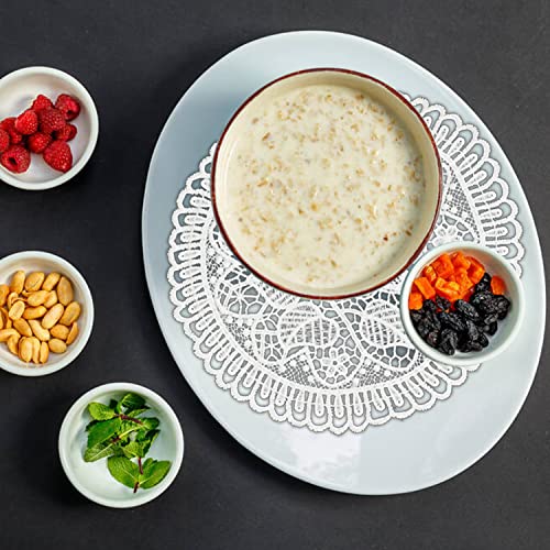 TEYOON 8 Pieces 6 Inch Cotton Lace Doilies Crochet Handmade Lace Coasters Round Lace Placemat Rustic Table Doilies Decors for Kitchen Dining Room Party Dressers Dream Catcher Decoration (Combo 2) - Thumbnail 7