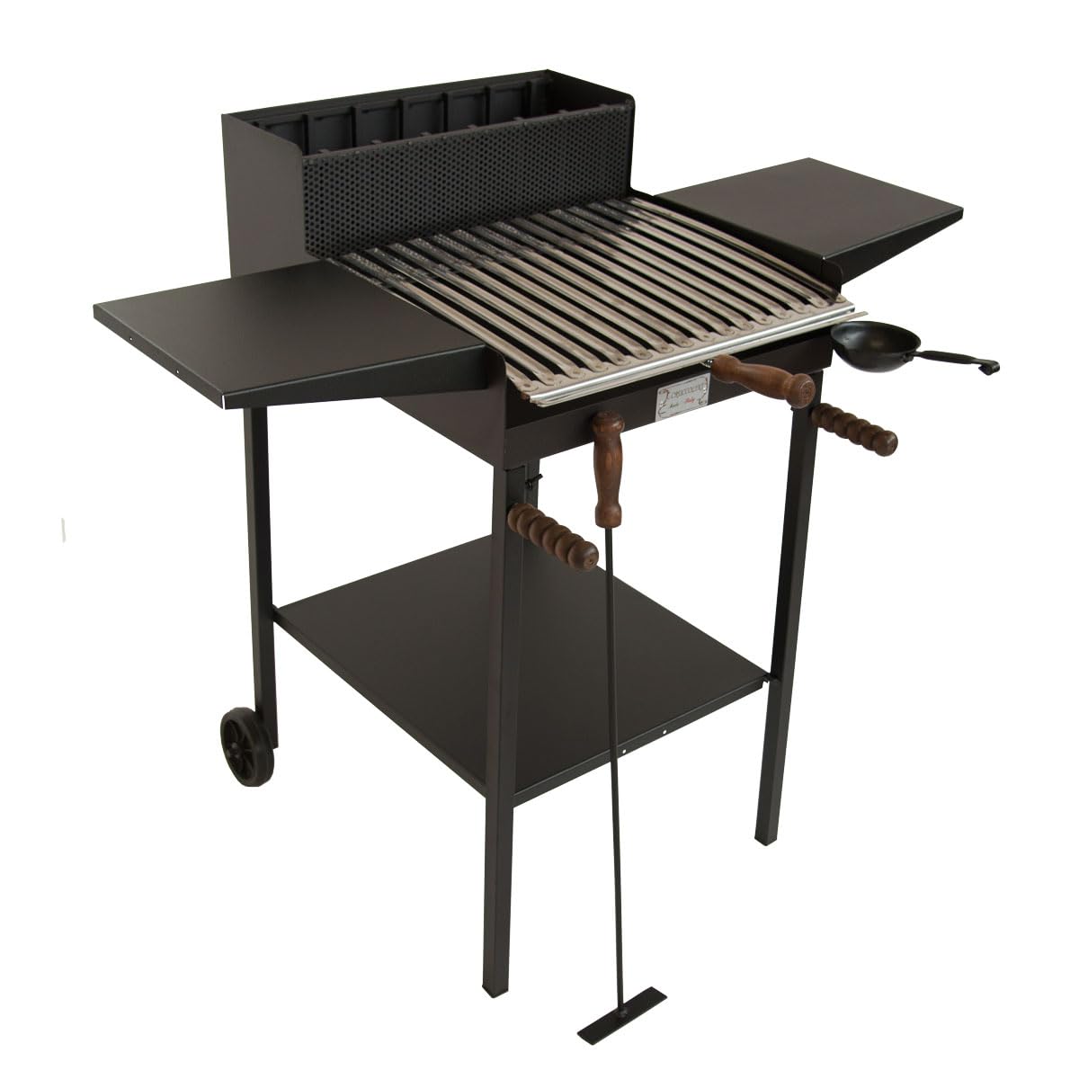 BA48-BARBECUE BELVEDERE CON ALETTE A LEGNA E CARBONE-CRUCCOLINI
