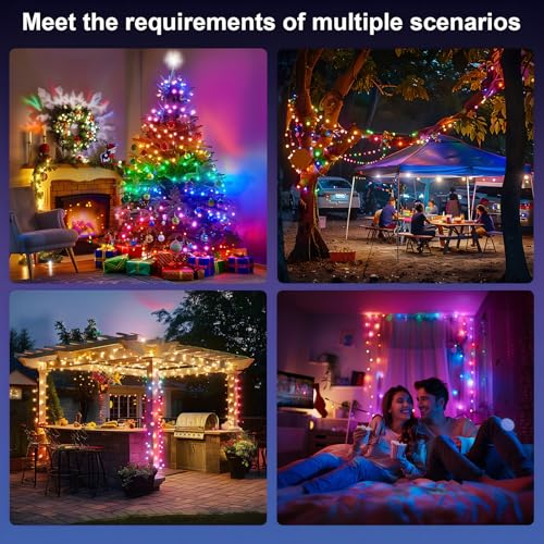 Super Rgb 33FT-JY-006 Color Changing Globe String Lights, 33Ft Smart Fairy String Lights With App Control, Mini Ball Led Twinkle Lights Hanging For Indoor Outdoor Bedroom Party Garden Camping Christmas Decoration thumb #5