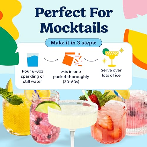 Image of Craftmix Variety Pack Cocktail & Mocktail Drink Mixer, Skinny Mixes - Water Flavoring Packets - Made With Real Fruit - Vegan Low-Carb, Low-Sugar, Non-GMO, Dairy Free, Gluten Free, 36 Pack
