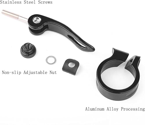 Miniatura 5 de Abrazadera de sillín de bicicleta 1.252in 1.374in aleación de aluminio tubo clip bicicleta liberación rápida tija de sillín para bicicleta tubo de