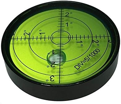 Aluminium Case Level Bubble Spirit Surface Level Round Inclinometers for Surveying Instruments and Tribrachs ร60mm Accuracy 15'/2