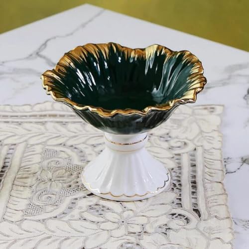 JUNYFFF Fruttiera Ceramica, Portafrutta A Ripiani con Base Cesta Portafrutta per Frutta E Verdura Cestino di Frutta per Frutta Dessert Torta Dolci