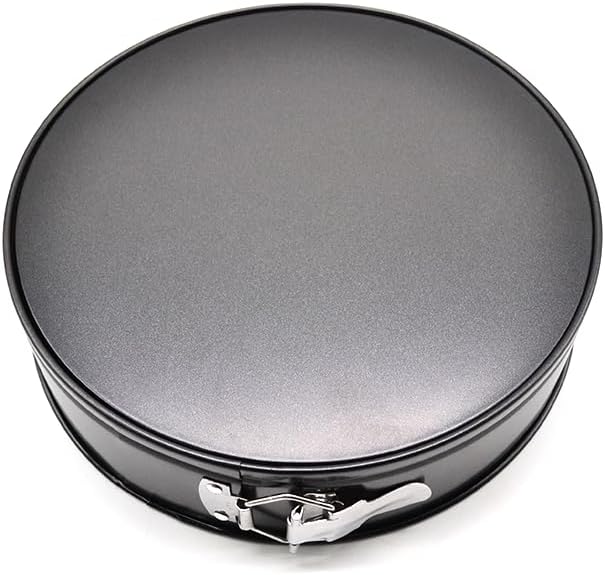 2 Pack 10.2" 26cm 12 Cups Non-Stick Spring Form Cake Mold Pan With Removable Flat Bottom, Tatinum Color Carbon Steel Bakeware Easy Release Cheese Cake Pan