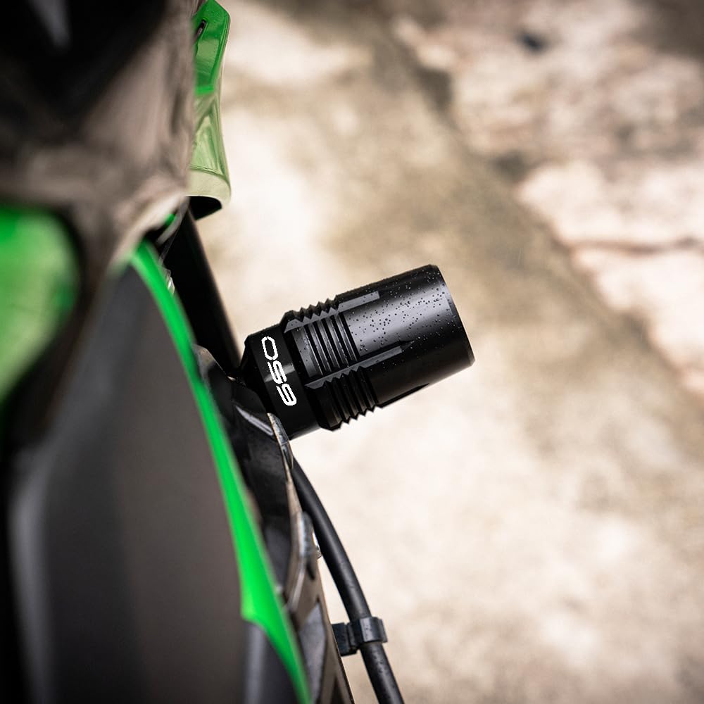 Für Kawasaki Z650 Z650RS ninja650 Z 650 RS 2017-2024 2025 Zubehör Motorrad Rahmen Schieber Absturz Ramm Schutz Z650 Ninja 650 sturzpads (Schwarz)