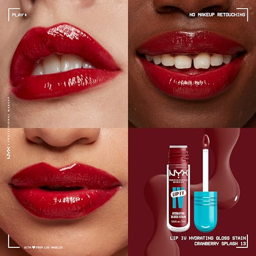NYX Professional Makeup Lip Gloss and Lip Stain, Lip IV Hydrating Gloss Stain, Up to 12 Hour Hydration, High Pigment - Image 2