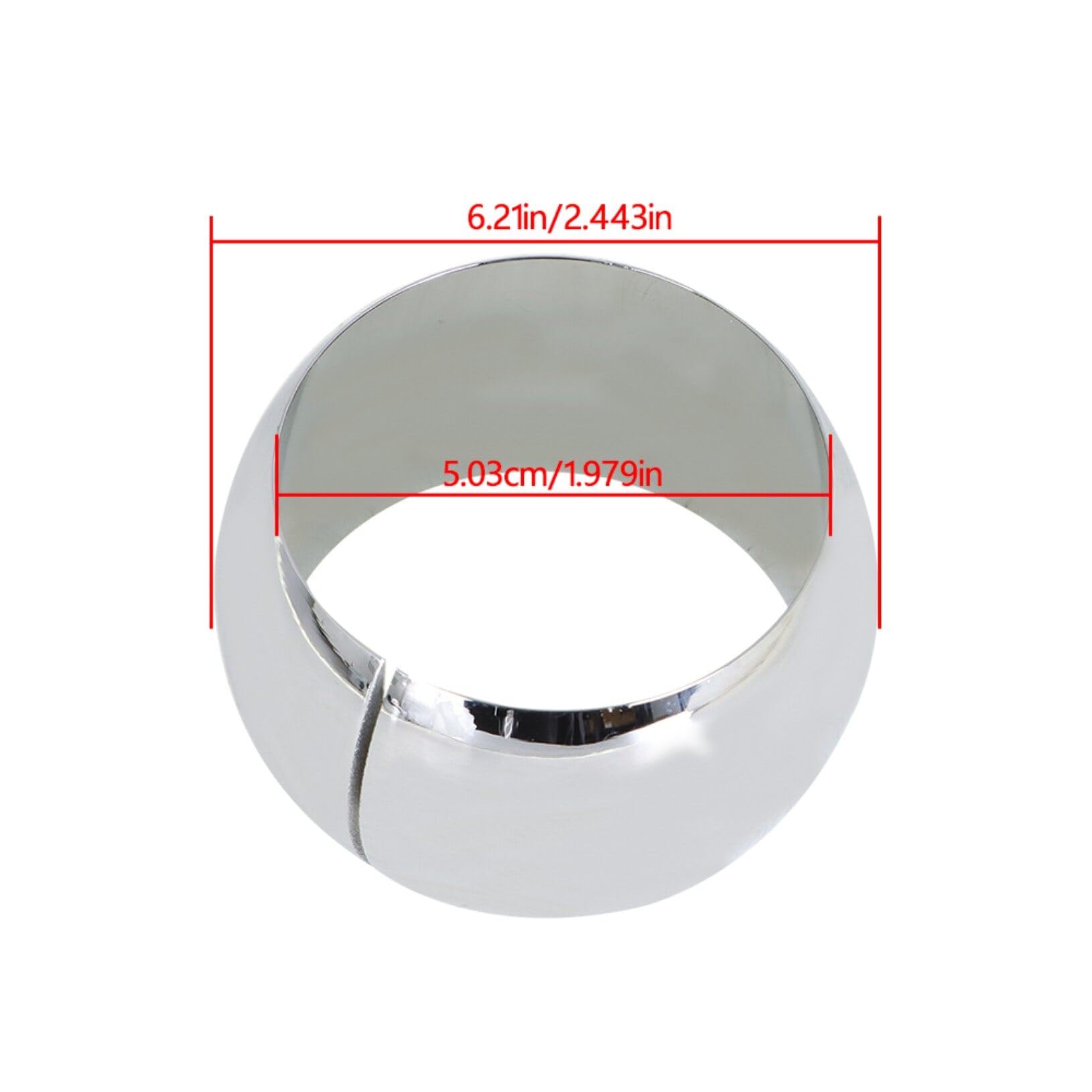 Chrome Steering Column Floor Mount Replacement For 2 Inch Columns - View #3