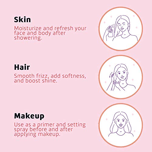 De La Cruz Rose Water And Glycerin Spray For Face - Rosewater Facial Toner And Moisturizer Mist For Skin And Hair 8 Fl Oz (236 Ml) #TOP5