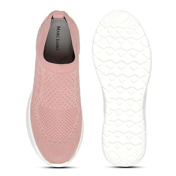 Image of Marc Loire Women's Athleisure Comfortable Knitted Active Wear Slip-On Casual Shoes
