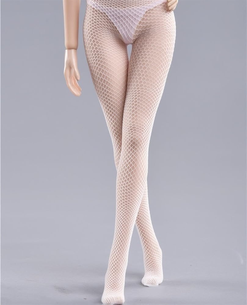 Chaussettes de poupée 1/6 blanches hautes pour séance photo de figurine d'action