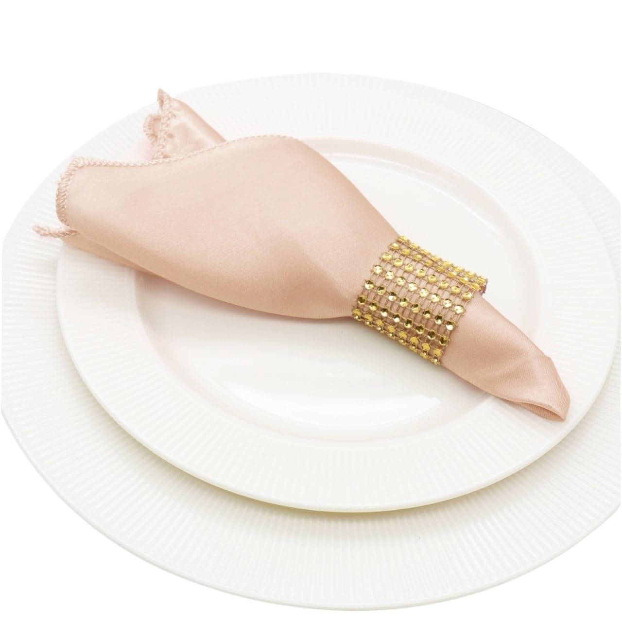 Eamrfvqt Champagne Gold Satin Dinner Napkins, Ester Dinner Napkins 50Pcs Multicolor Square Satin