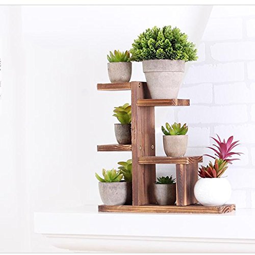 Bastidores de flores de madera maciza Madera antiséptica Sillón de escritorio creativo para decoración Escritorio Decoración ( Color : 2 )