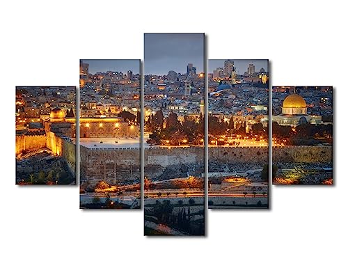 Impression sur toile Jérusalem 152 cm décoration murale salon grand tableau HD