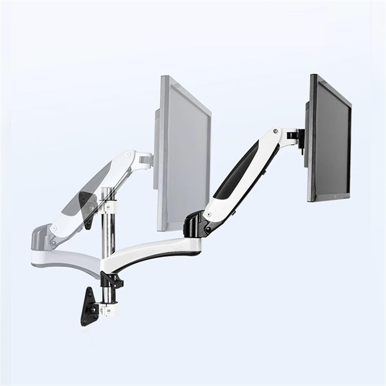 Supporto Monitor Staffa a parete per monitor singolo per schermi da 15-27 pollici fino a 17,6 libbre, staffa per braccio monitor molla a gas, braccio per monitor industriale regolabile in altezza