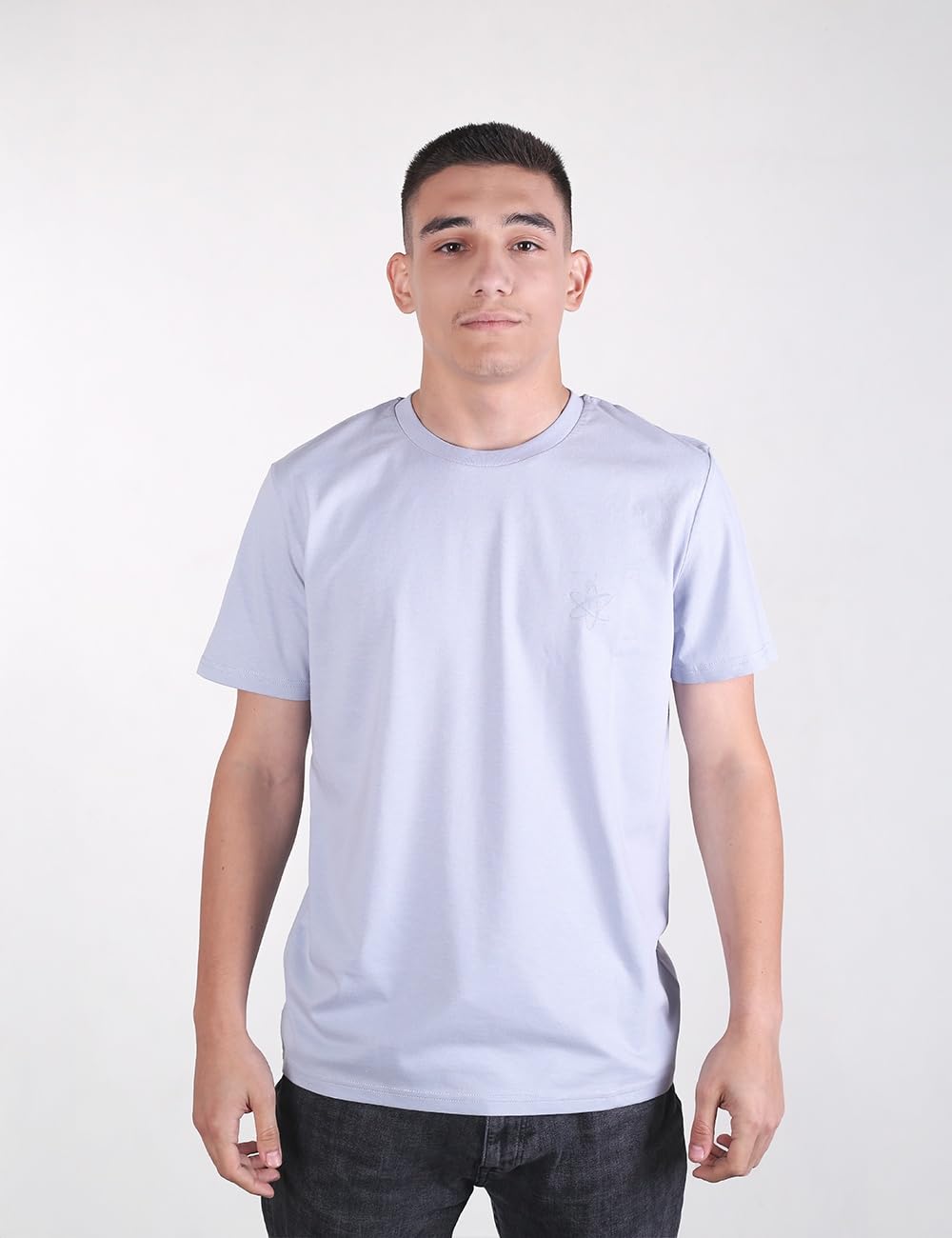 Organic Cotton T-Shirt Icon Print, Sky Blue, M