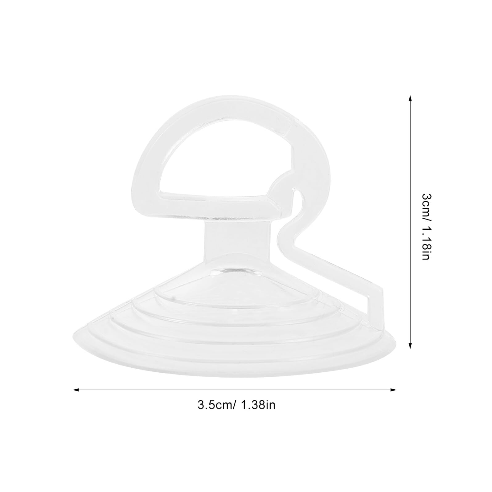 Cabilock 400 Ventosas de Plástico Transparentes para Parabrisas de Coche 3,5 Cm con Anilla de Tiro, Reutilizables y Resistentes al Calor para Parasoles Interiores y Organización