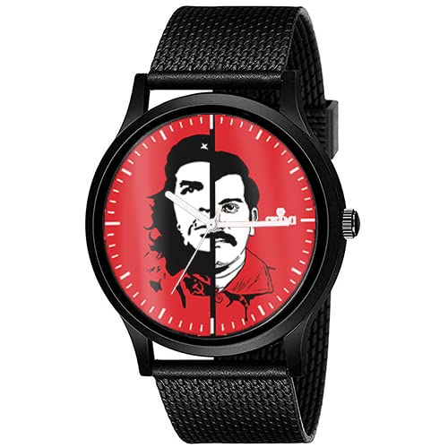 AROA Watch New Watch for Che and Prabhakaran Model : 348 Men Black Metal Type Rubber Analog Watch Red Dial for Men Stylish Watch for Boys (B0C2W1RMLK) Amazon Price History, Amazon Price Tracker