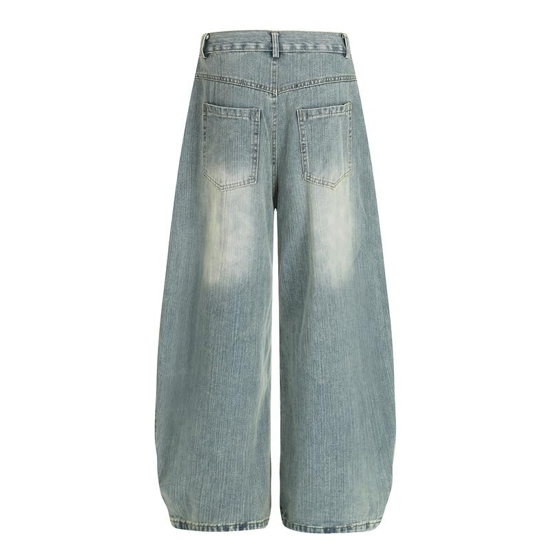 Men's Jeans American Retro Loose Commute Casual Daily Pants2