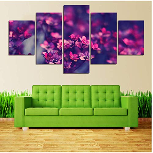 Peinture sur toile fleurs violettes impression haute définition pour art mural chic