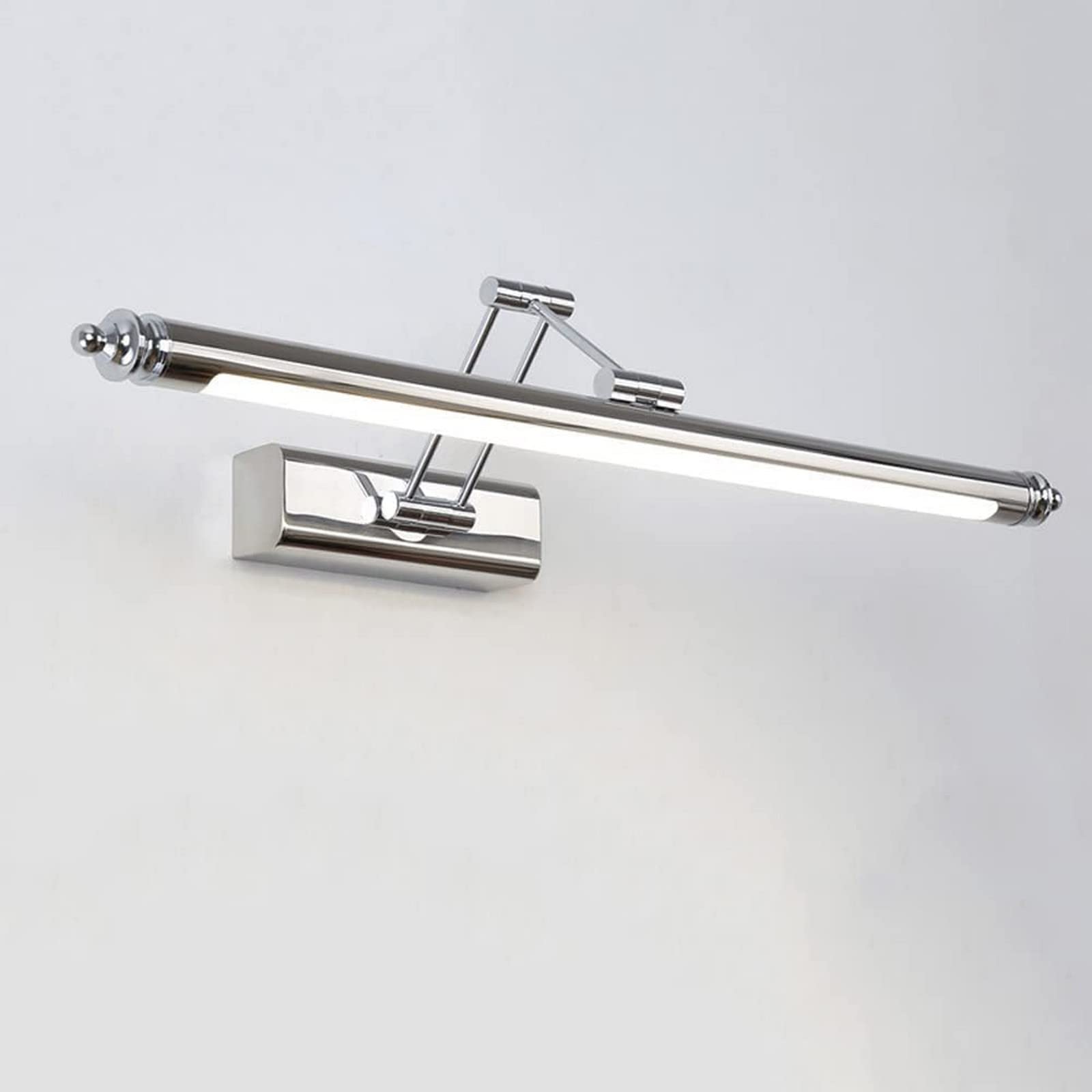 Applique da Parete Lampada Frontale a Specchio a LED Striscia Luminosa lineare per Bagno lampade per Specchio da toeletta Regolabili Illuminazione da Parete,Cromo 4000k-80cm