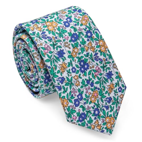 Image of Barry.Wang Mens 6 PCS Ties Silk Striped Paisley Check Floral Necktie Silky Woven Wedding Business Party Ties 3.34 inch