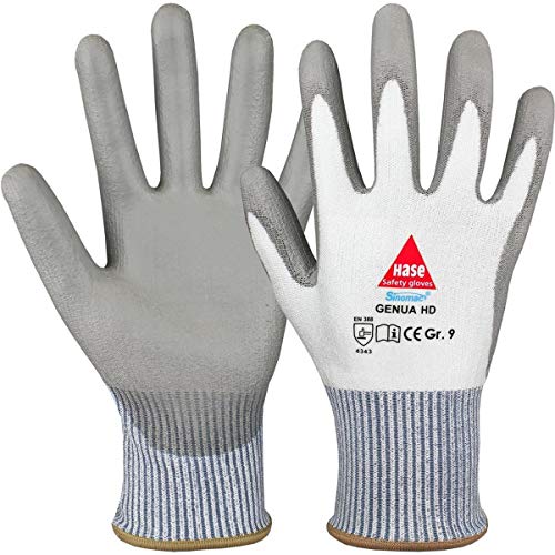 Hase Safety Gloves 12 paia di guanti da lavoro in nitrile, parzialmente rivestiti, resistenti all'olio, in nitrile con fascia in maglia, taglia XL ( 10