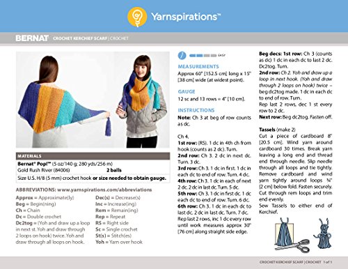 Bernat Pop Worsted Weight Self-Striping 3-Pack Acrylic Yarn 5 Ounces 280 Yards (Ebony And Ivory) #TOP6