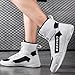 GiJQFCb Women Men Wrestling Boxing Shoes Fashion Boxing Gym Trainers High Top Weightlifting Fitness Sneakers Comfortable Bodybuilding Shoes White