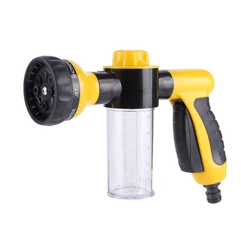 Pistola de Riego de Jardin Multifunción espuma Boquilla NewPortable Auto espuma de agua de alta presión 8 Patrones de rociado Limpiador a presión de coches herramienta de limpieza del rociador